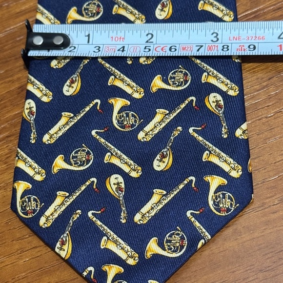 Thomas Pink Navy Blue Musical Instrument Tie - Picture 7 of 9